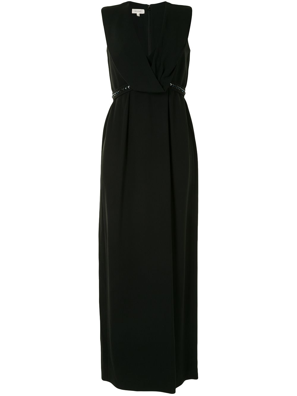 Delpozo V-neck long dress - Black von Delpozo