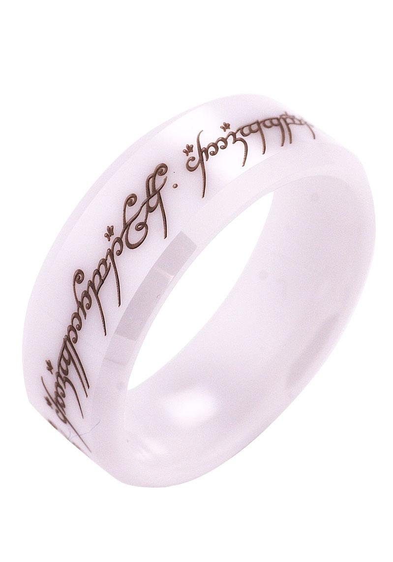Der Herr der Ringe Fingerring »Der Eine Ring - Keramik weiss, 20003816« von Der Herr der Ringe
