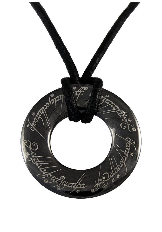 Der Herr der Ringe Kette mit Anhänger »Der Eine Ring Anhänger mit elbische Runen - Titan Blackline, 10004044« von Der Herr der Ringe