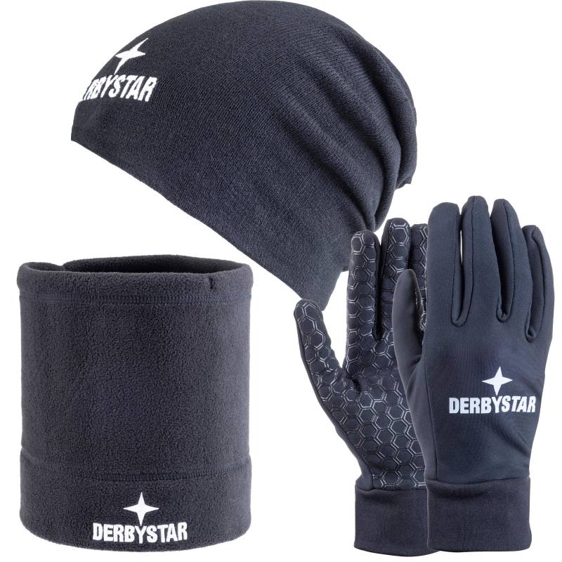 Derbystar Winter Set V22 Set Mütze, Schal und Handschuhe von Derbystar
