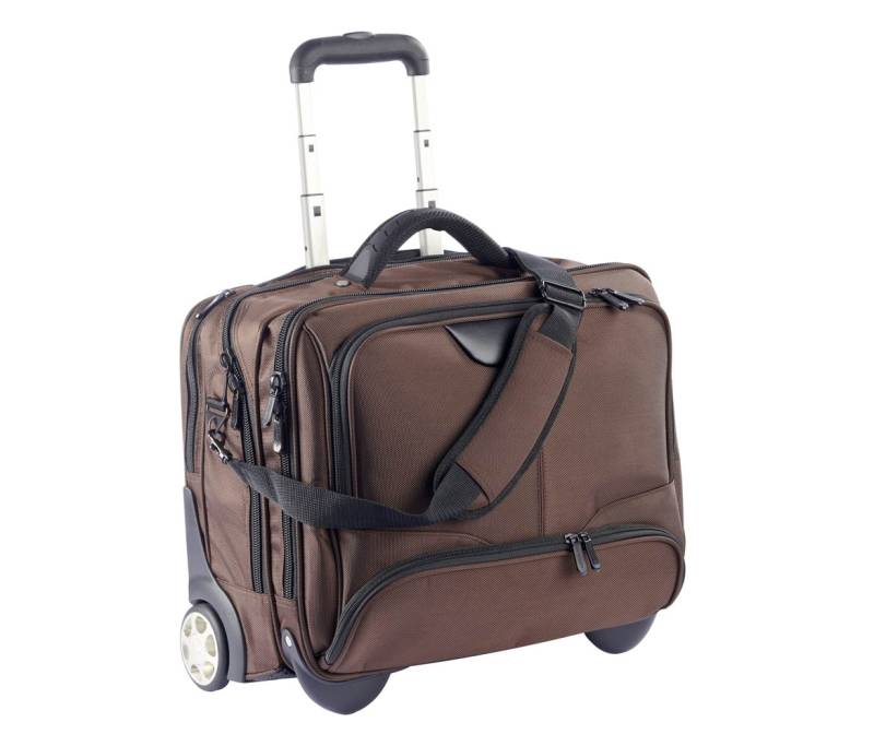 Business Trolley 47cm aus Nylon in Braun von Dermata Lederwaren