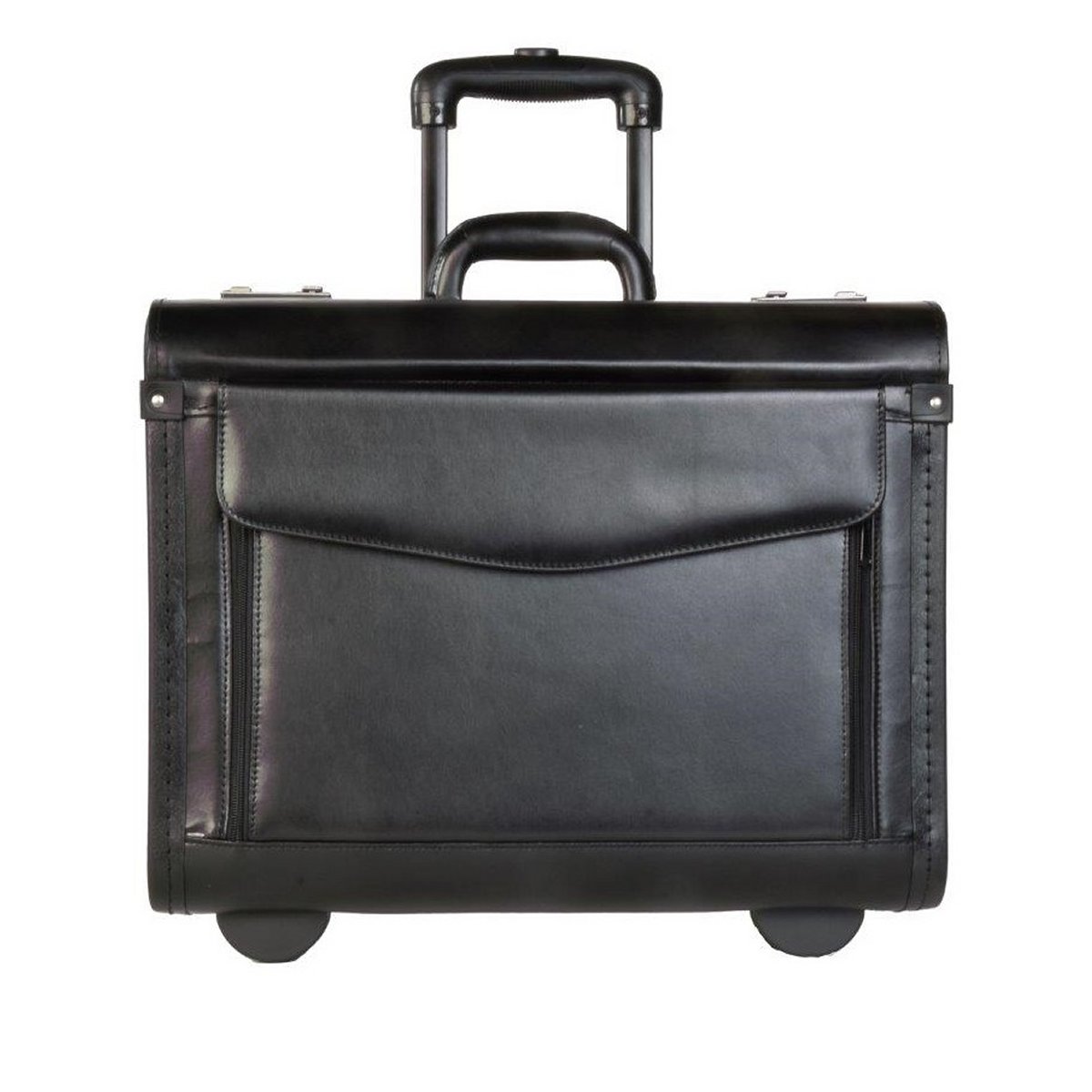 Pilotenkoffer 45.5cm aus Rindspaltleder in Schwarz Pilotenkoffer 45.5cm aus Rindspaltleder in Schwarz von Dermata Lederwaren