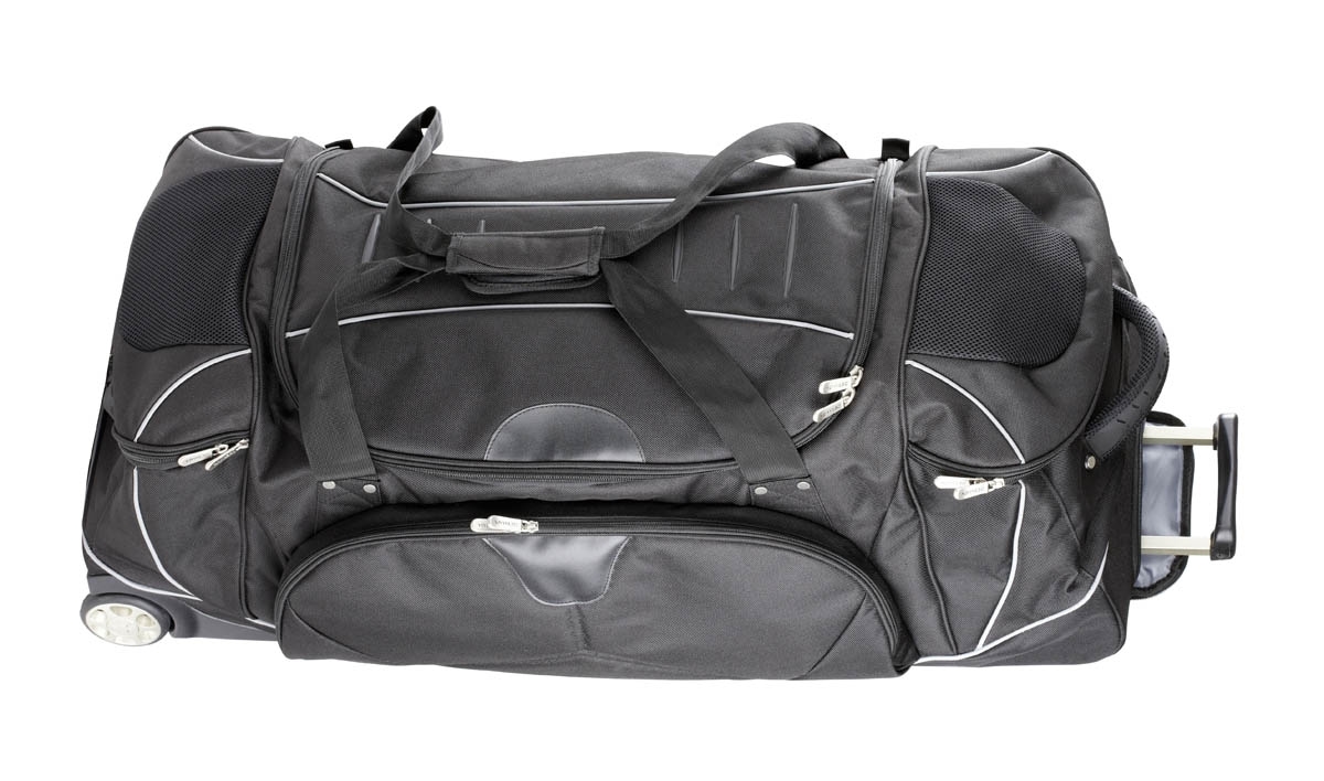 Trolley Reisetasche 95cm aus Nylon in Schwarz von Dermata Lederwaren