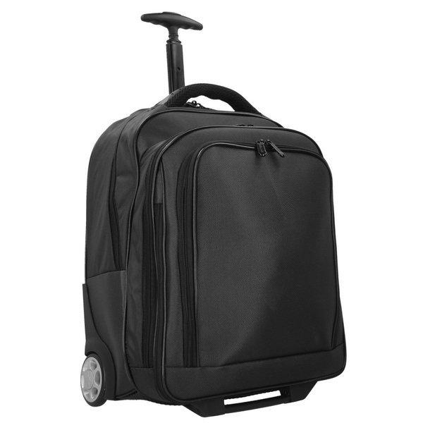 Trolley Rucksack 475cm Aus Nylon Herren Schwarz von Dermata Lederwaren