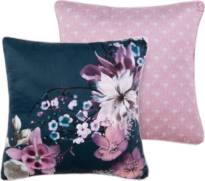 Descanso Dekokissen »Guana«, Mit Füllung, 1 Stück, Mit Biese, 30x60, Wendeoptik, Weich, Blumen von Descanso