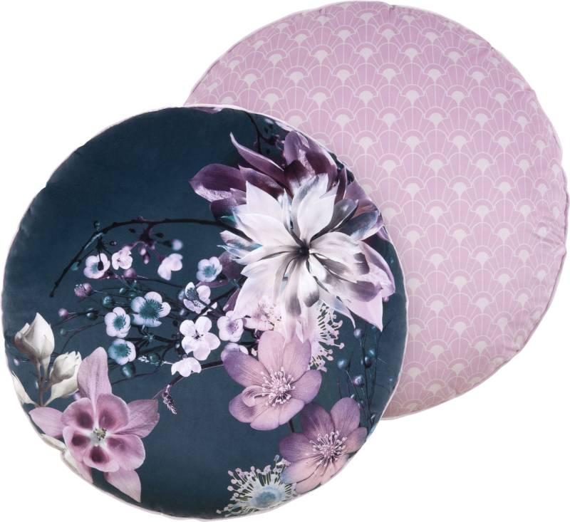 Descanso Dekokissen »Guana«, Mit Füllung, 1 Stück, Mit Biese, 30x60, Wendeoptik, Weich, Blumen von Descanso