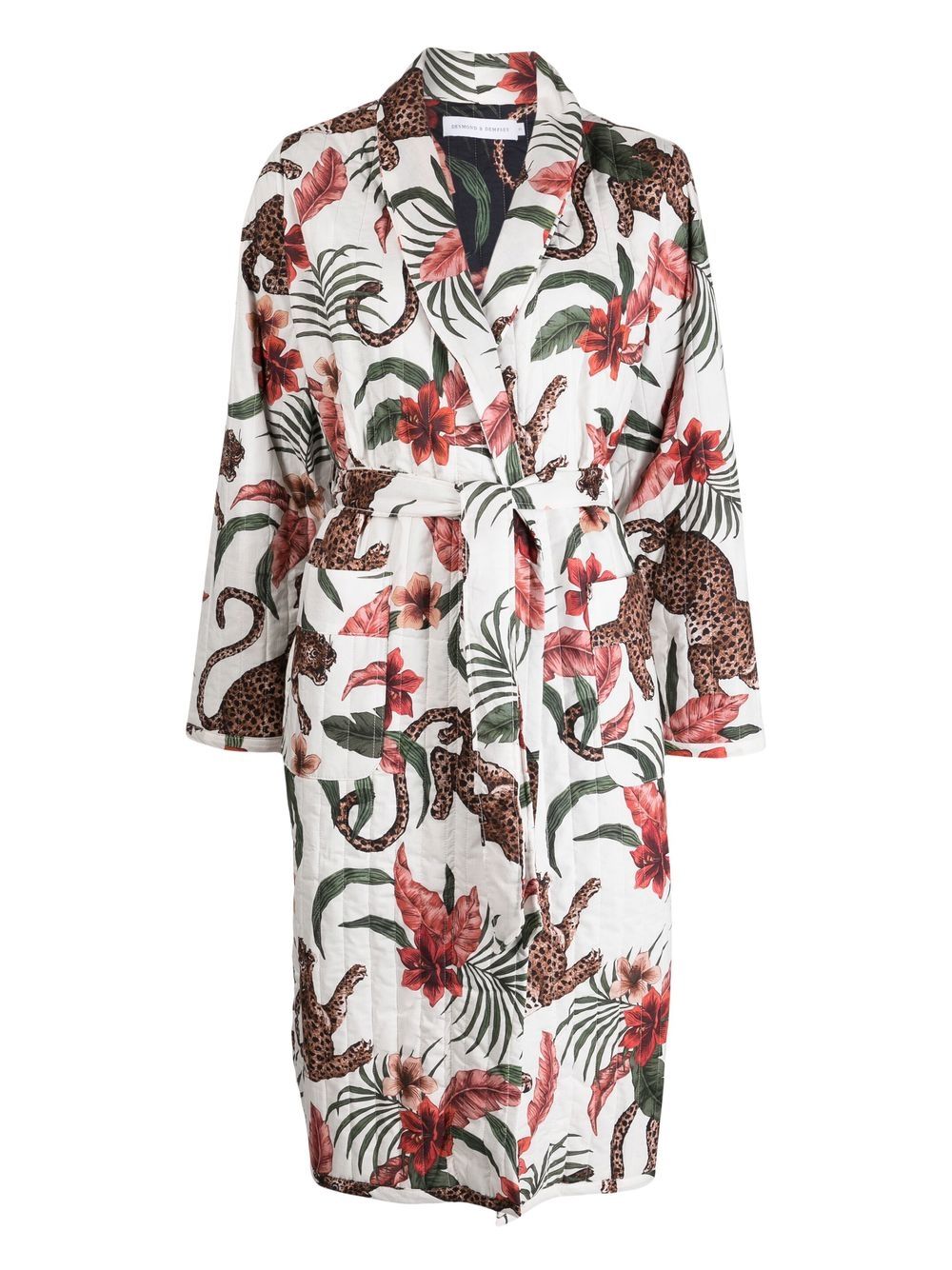 Desmond & Dempsey graphic-print cotton robe - Multicolour von Desmond & Dempsey