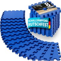 Bodenschutz-/Puzzlematten 8-tlg Blau 180x90x1cm von monzana®