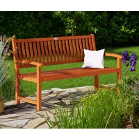 Gartenbank Maxima Eukalyptusholz FSC®-zertifiziert 152x55x92cm von Casaria®