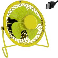 USB Ventilator aus Metall - gelb/grün - Ø 13,5cm von Deuba®