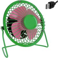 USB Ventilator aus Metall - grün/rosa - Ø 13,5cm von Deuba®