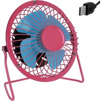 USB Ventilator aus Metall - rosa/blau - Ø 13,5cm von Deuba®