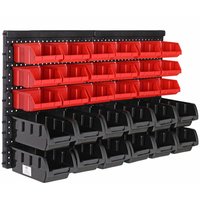 Werkzeugwand Schwarz/Rot 32-tlg mit Stapelboxen von Deuba®