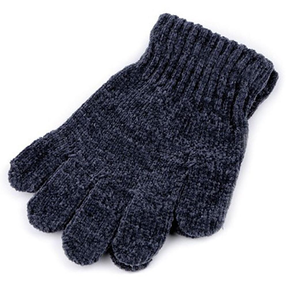 Chenille-handschuhe Für Kinder Mädchen Grau ONE SIZE von Diademita