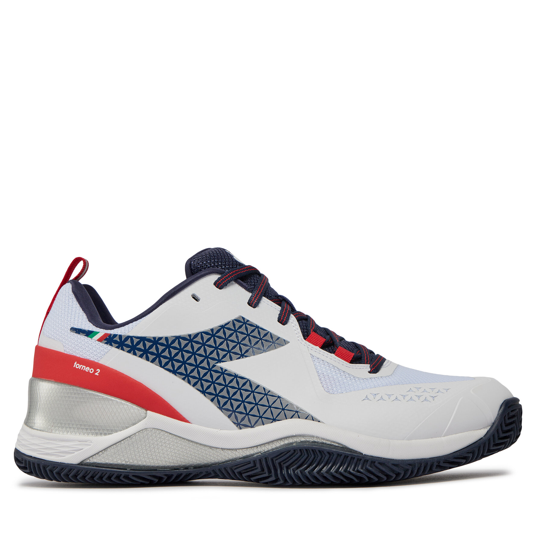 Schuhe Diadora Blushield Torneo 2 Clay 101.179504 01 D0274 White/Blue Corsair/Fiery von Diadora