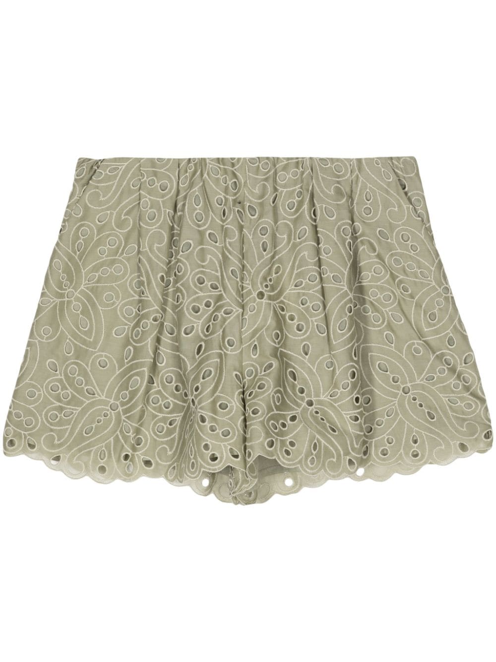 Dice Kayek broderie anglaise cotton shorts - Green von Dice Kayek