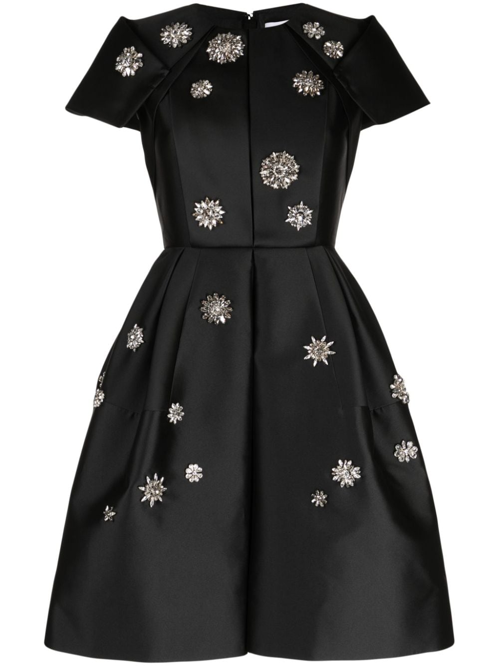 Dice Kayek crystal-embellished short-sleeve dress - Black von Dice Kayek