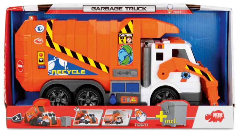 Dickie Toys Spielzeug-Müllwagen »Action Series Garbage Truck«, mit Licht und Sound von Dickie Toys