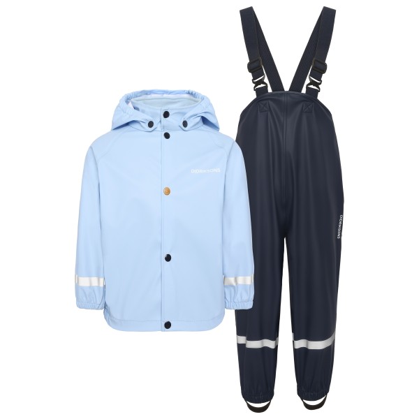 Didriksons - Kid's Slaskeman Set 2 - Regenjacke Gr 90 blau von Didriksons