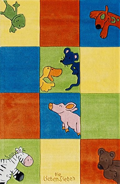 Die Lieben Sieben Kinderteppich »LS-2197-01«, rechteckig, 10 mm Höhe, Konturenschnitt, Kinderzimmer von Die Lieben Sieben