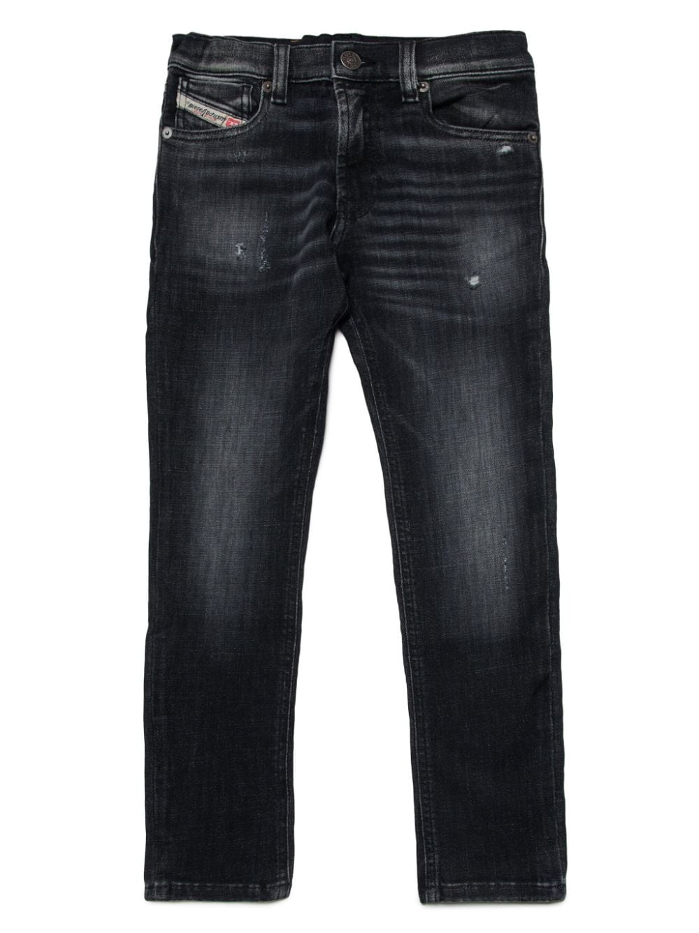 Diesel Kids 1995-J stonewashed straight-leg jeans - Black von Diesel Kids