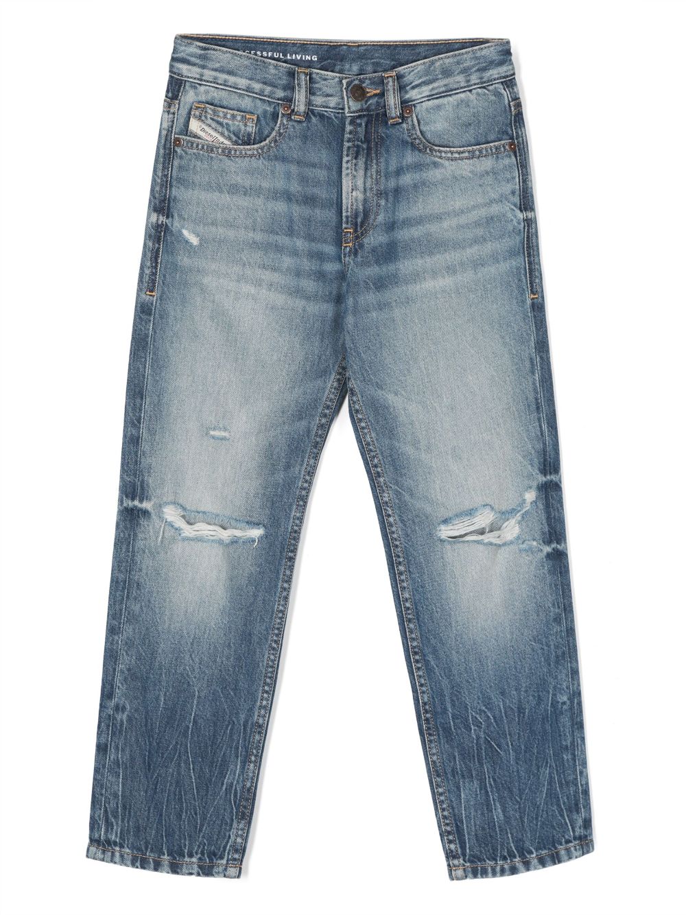 Diesel Kids 2010-J distressed-finish jeans - Blue von Diesel Kids