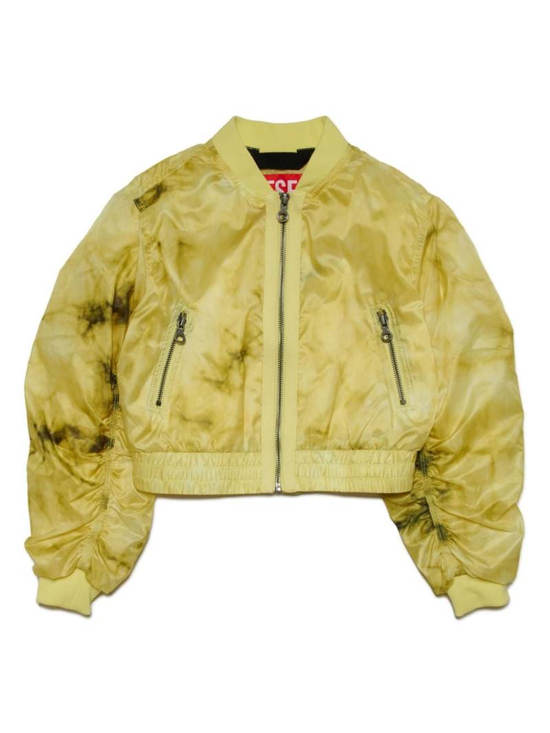 Diesel Kids Bomber jacket in tie-dye ripstop - Yellow von Diesel Kids