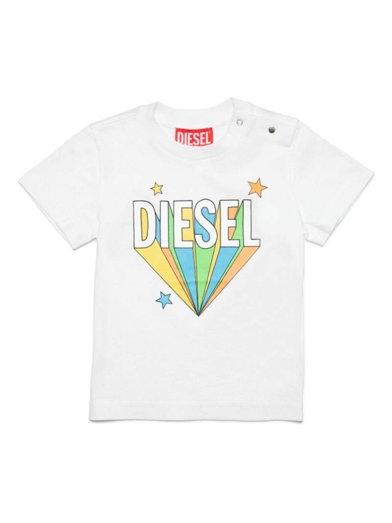 Diesel Kids Diesel Prisma-print cotton T-shirt - White von Diesel Kids