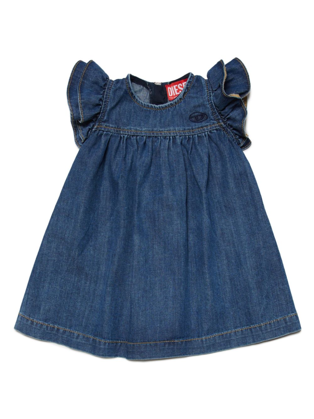 Diesel Kids Dollib logo-embroidered denim dress - Blue von Diesel Kids