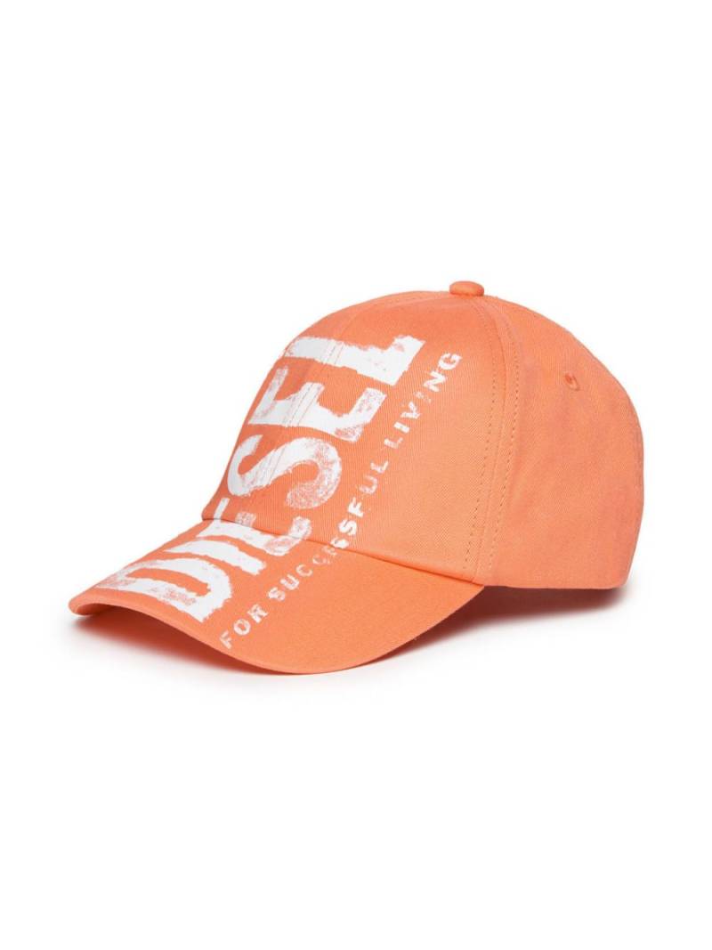 Diesel Kids Fcewanx cotton baseball cap - Orange von Diesel Kids