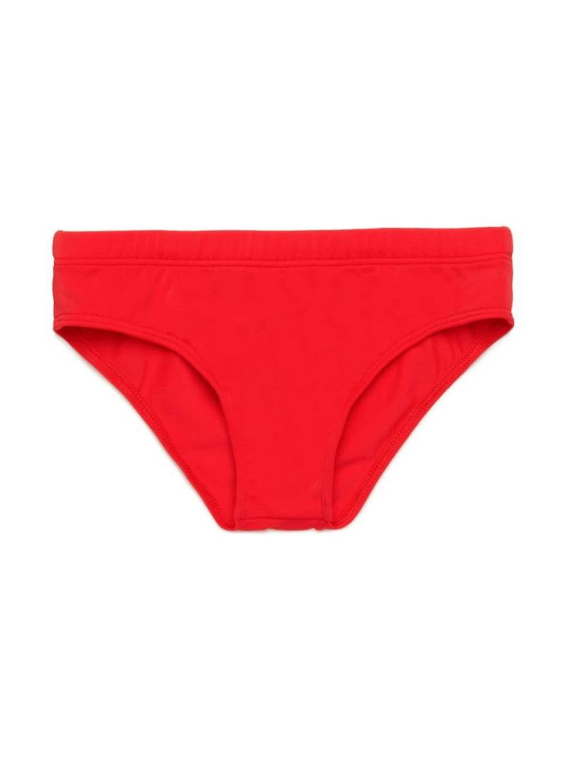 Diesel Kids Milvo logo-print swim briefs - Red von Diesel Kids