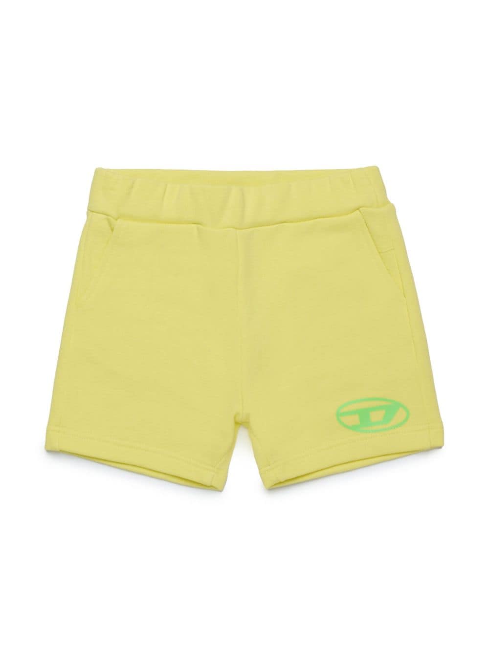 Diesel Kids Oval-D fleece cotton shorts - Yellow von Diesel Kids