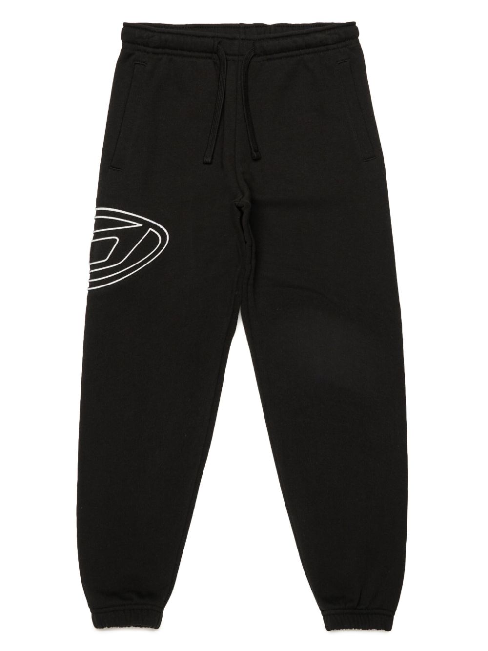 Diesel Kids Oval-D logo-embroidered cotton track pants - Black von Diesel Kids