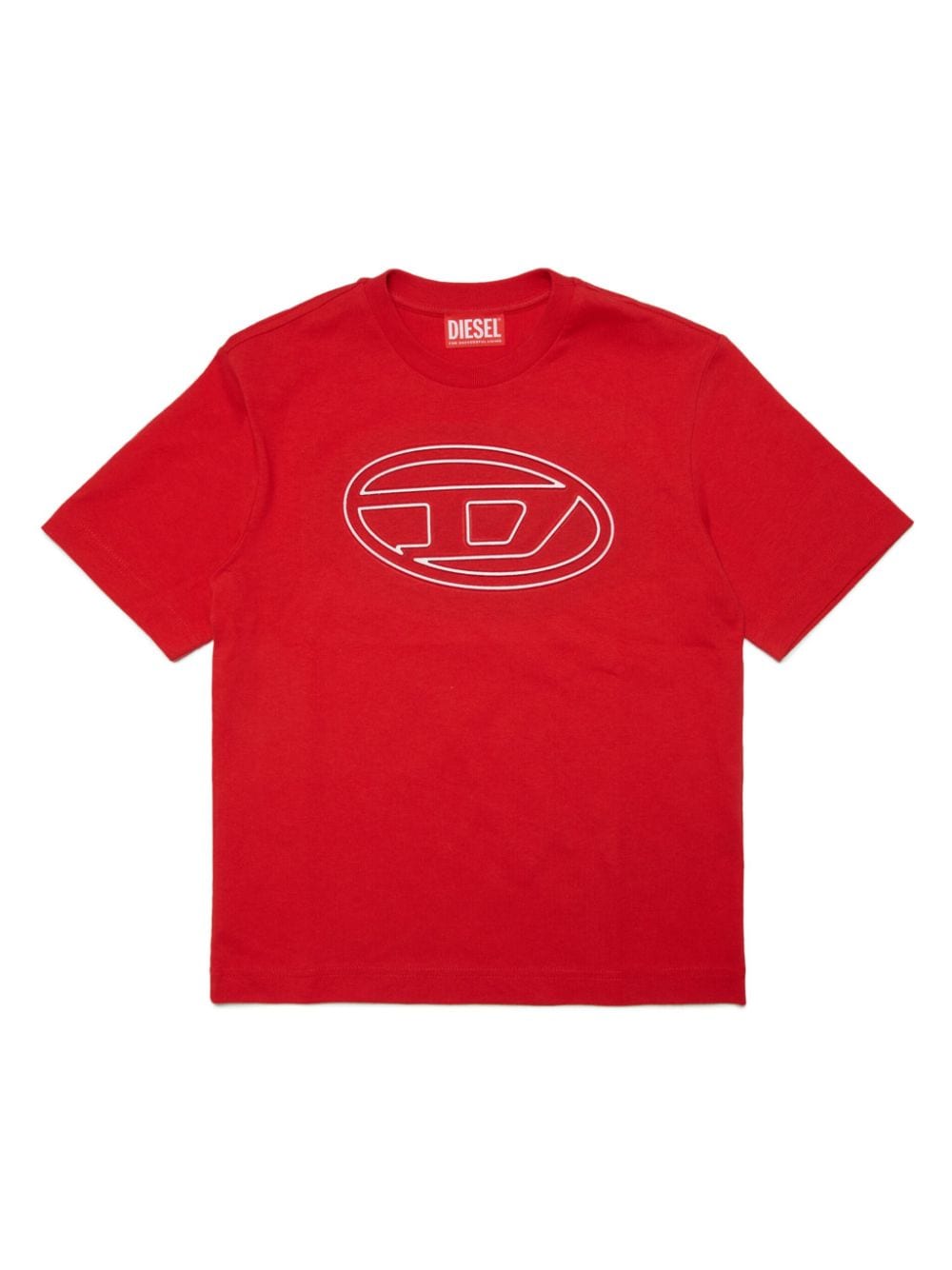 Diesel Kids Oval D logo-print cotton T-shirt - Red von Diesel Kids
