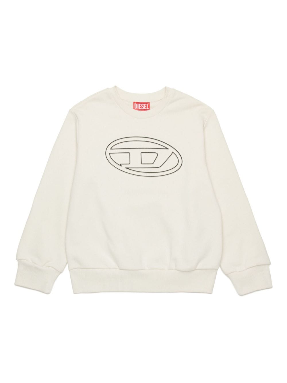 Diesel Kids Oval-D logo-print cotton sweatshirt - Neutrals von Diesel Kids