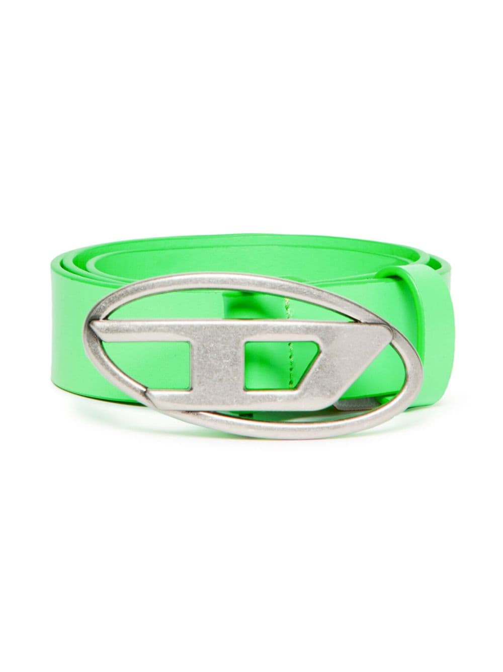 Diesel Kids Oval D-plaque leather belt - Green von Diesel Kids