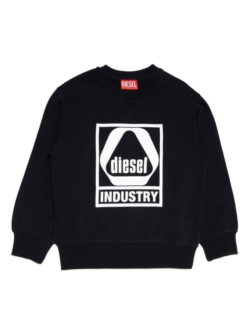 Diesel Kids Sindu logo-print sweatshirt - Black von Diesel Kids