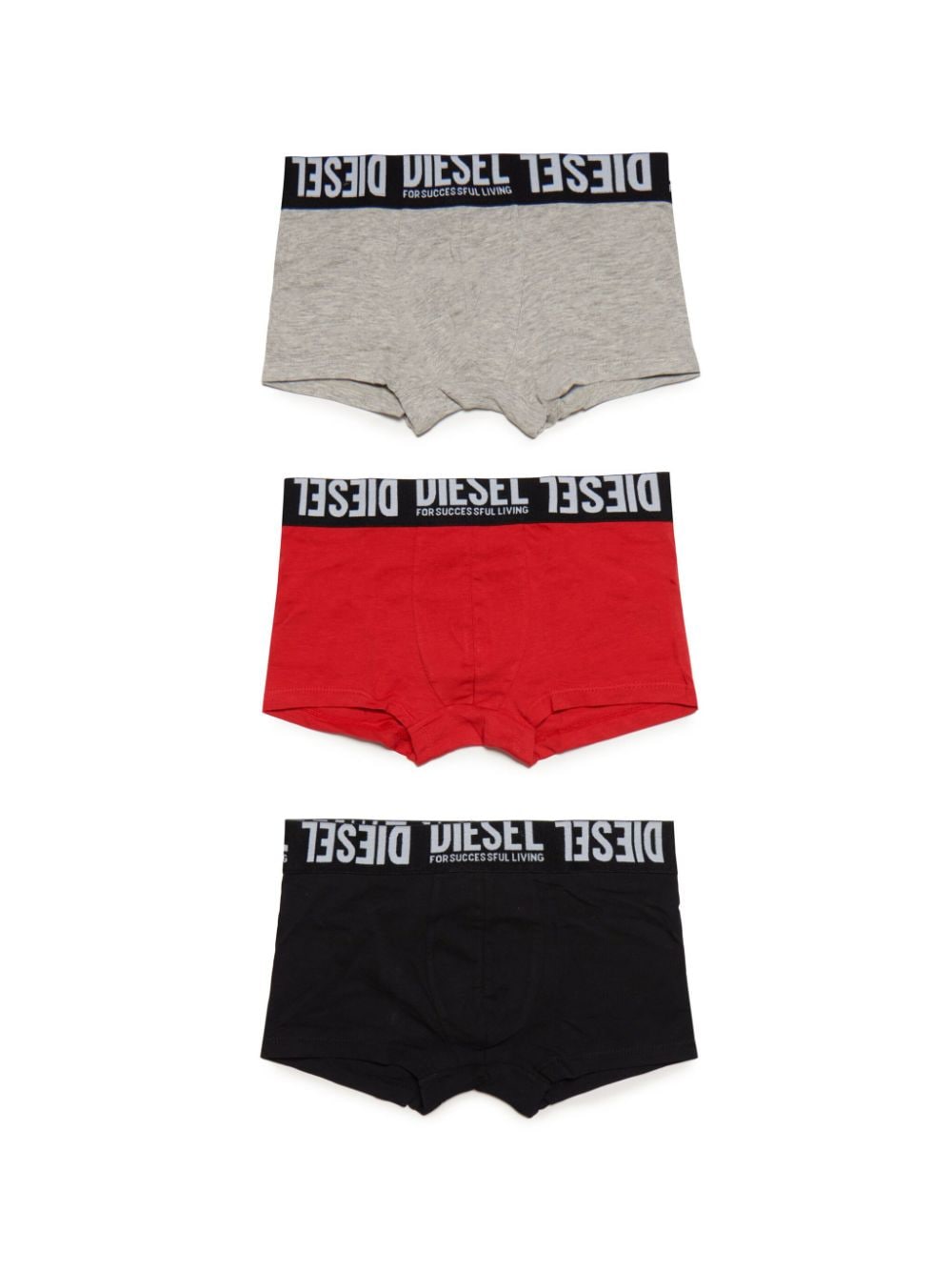 Diesel Kids logo-waistband boxers (set of three) - Grey von Diesel Kids