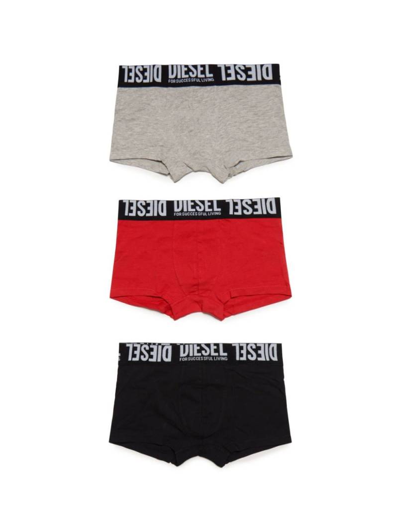 Diesel Kids logo-waistband boxers (set of three) - Grey von Diesel Kids