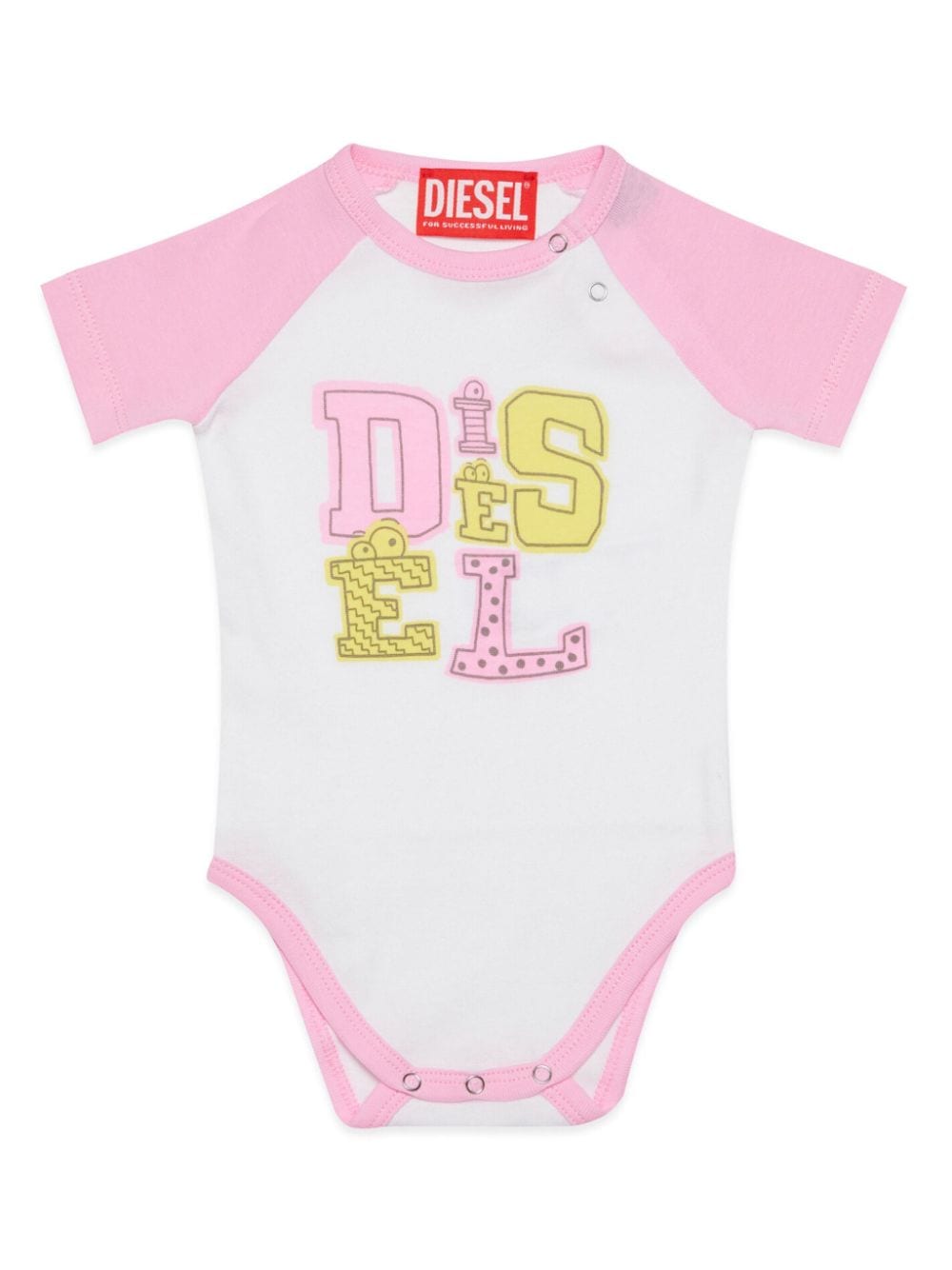 Diesel Kids Umpla-Nb cotton bodysuit - White von Diesel Kids