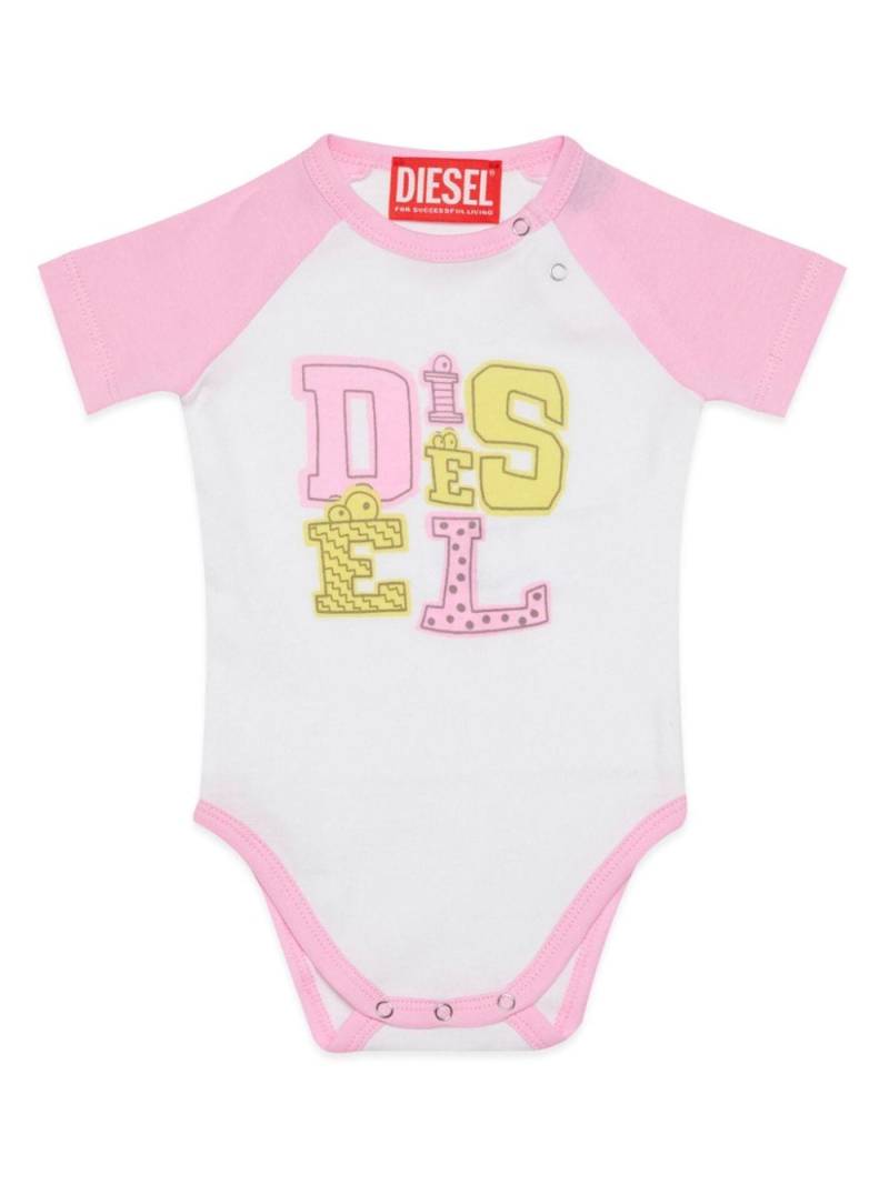 Diesel Kids Umpla-Nb cotton bodysuit - White von Diesel Kids