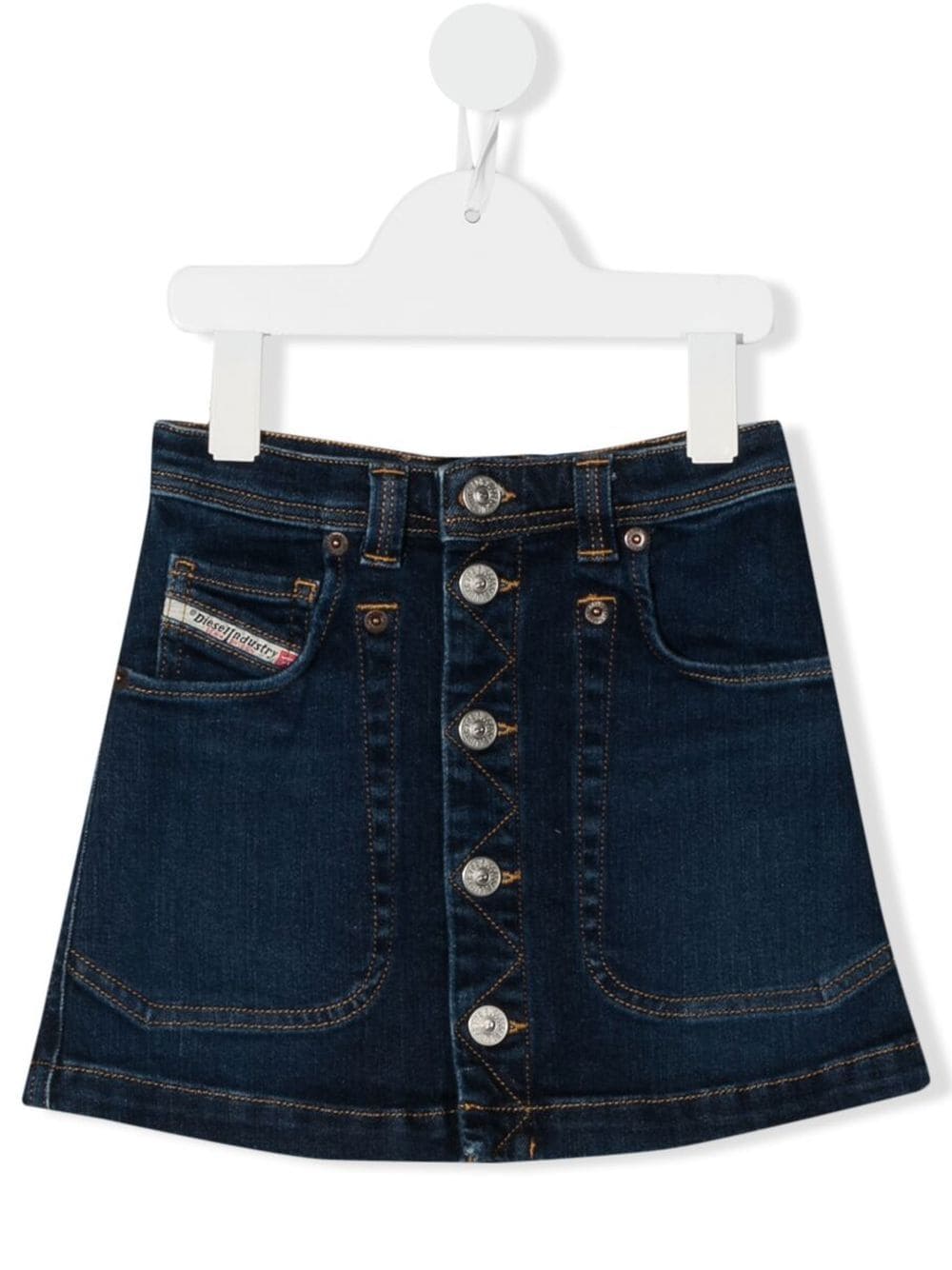 Diesel Kids button-up A-line denim skirt - Blue von Diesel Kids