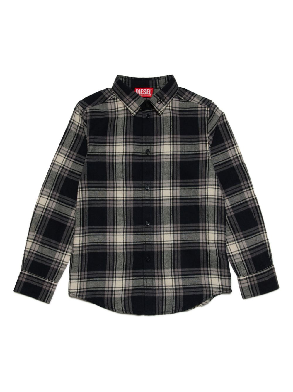 Diesel Kids check-pattern cotton shirt - Black von Diesel Kids