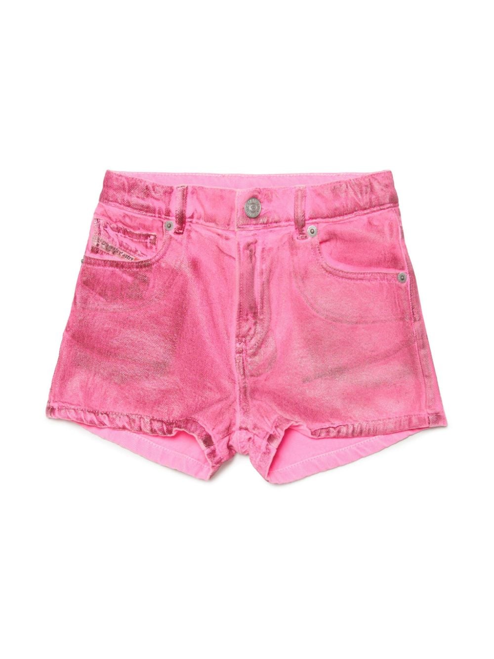 Diesel Kids coated-finish cotton shorts - Pink von Diesel Kids