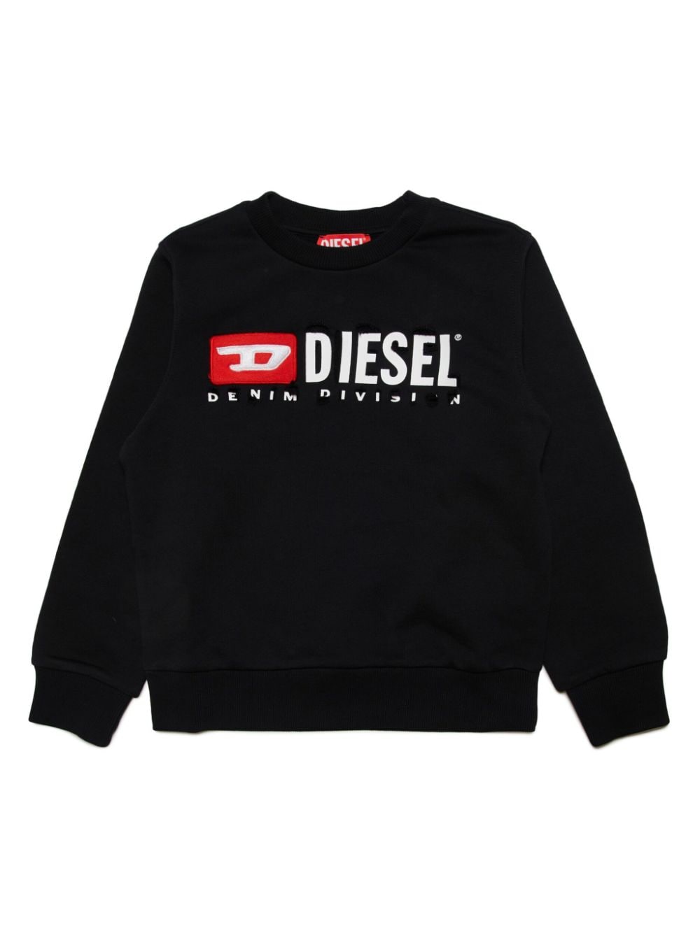 Diesel Kids distressed-finish cotton sweatshirt - Black von Diesel Kids