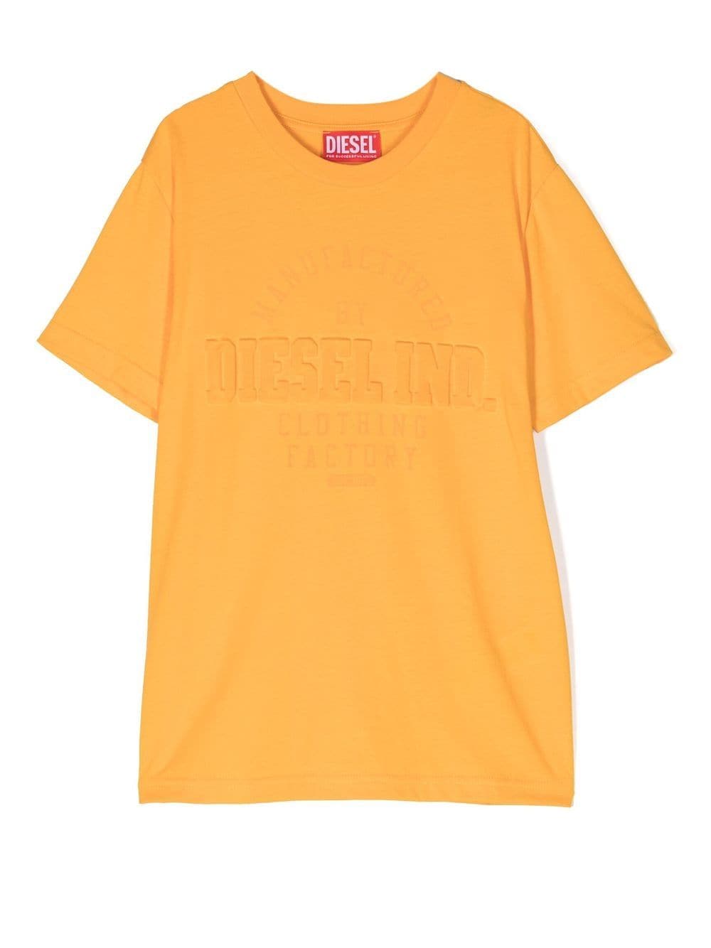 Diesel Kids embossed-logo cotton T-shirt - Orange von Diesel Kids