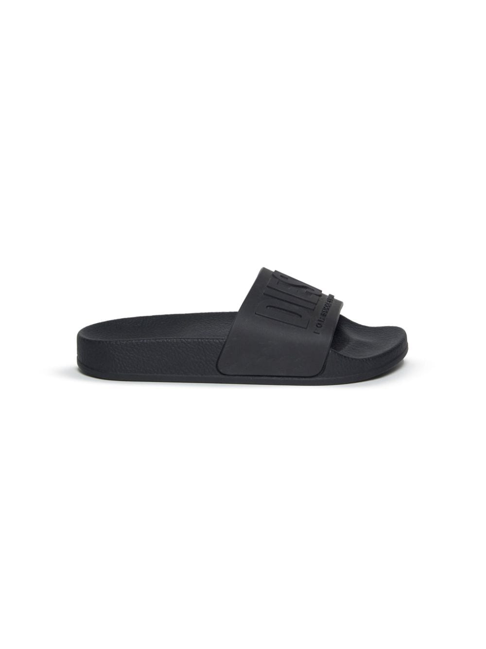 Diesel Kids embossed-logo open-toe slides - Black von Diesel Kids