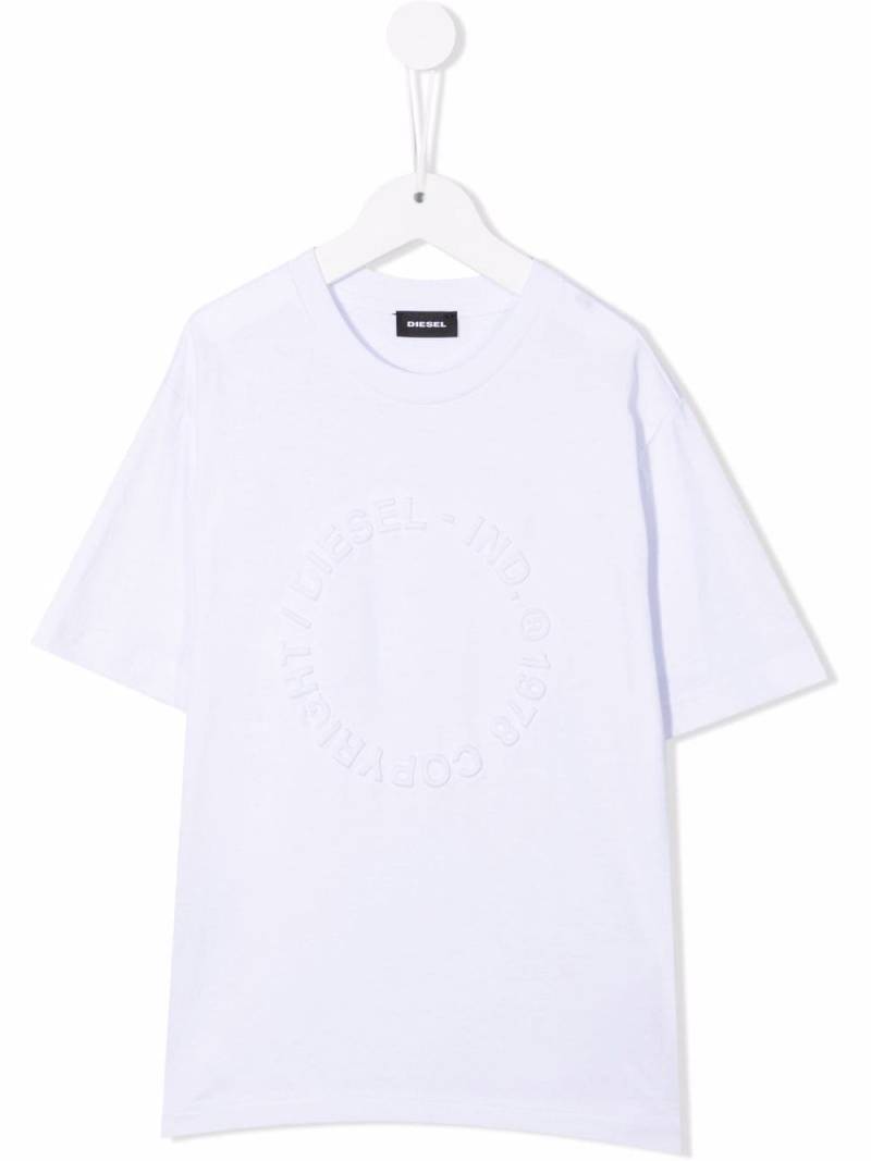 Diesel Kids embossed logo t-shirt - White von Diesel Kids