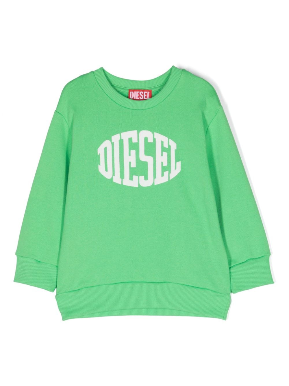Diesel Kids flocked-logo cotton sweatshirt - Green von Diesel Kids