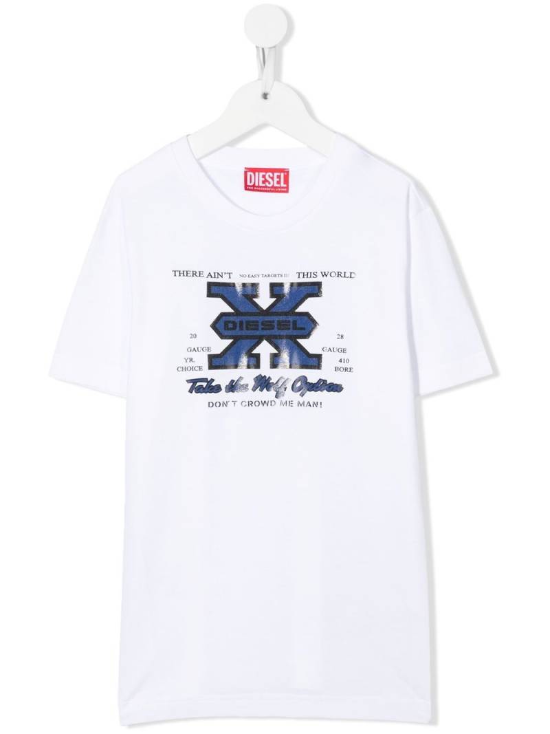 Diesel Kids graphic-print cotton T-Shirt - White von Diesel Kids